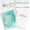 A4 Bill Paying Organizer with Pockets White and Blue Cover