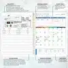 Open view of monthly budget planner with 12 pockets