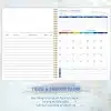 Open view of monthly budget planner with 12 pockets