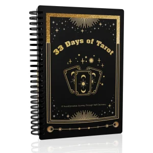 Black and Gold A5 Tarot Journal for 33 Day Challenge