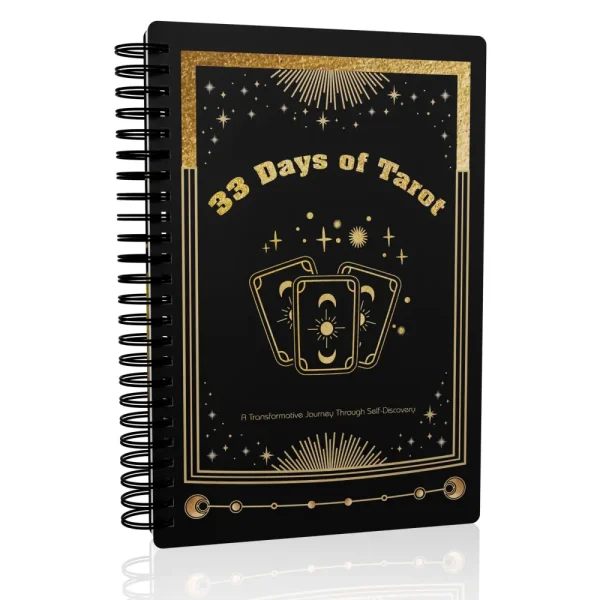 Black and Gold A5 Tarot Journal for 33 Day Challenge