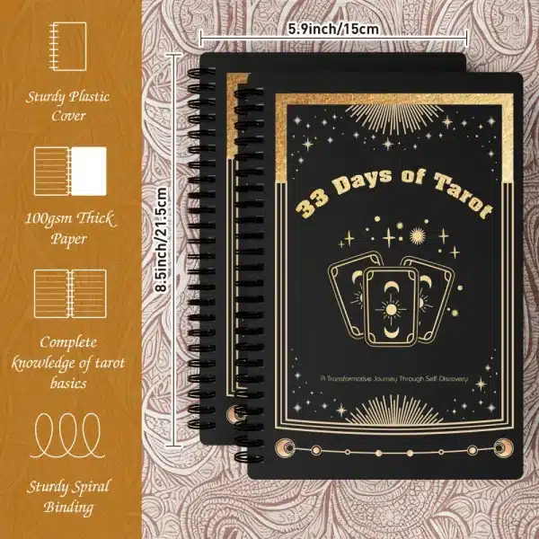 Spiral Bound Divination Notebook with 100 GSM Paper