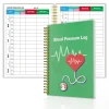 Green A5 Blood Pressure Logbook with Heartbeat Design