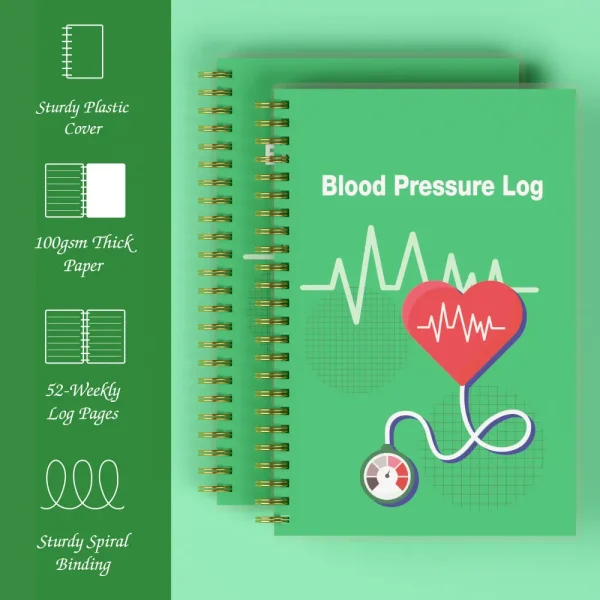 Daily Blood Pressure Log with AM PM Columns