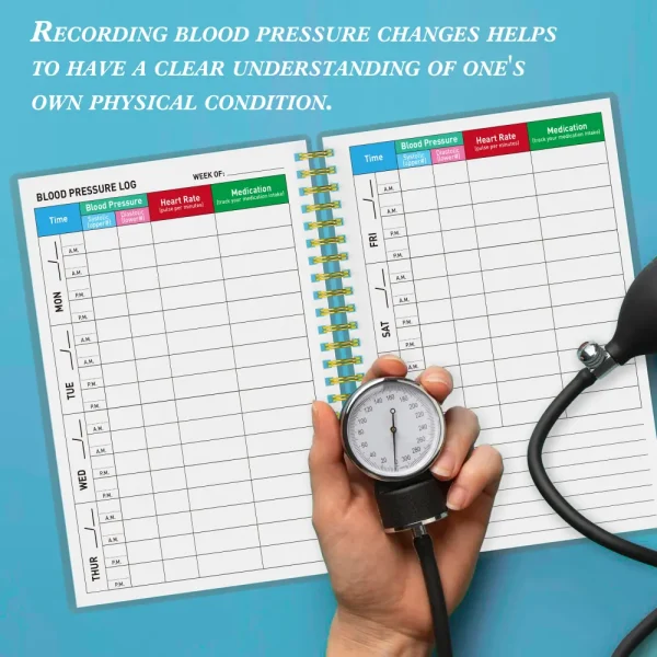 Daily Blood Pressure Log with AM PM Columns