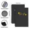 A5 Clover-Style Budget Planners in green, black, and pink, showing the durable waterproof cover, gold foil "Budget Planner" text, and sturdy spiral binding.