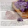 A descriptive overlay explaining the features of the Crystal Journal, shown with a background of healing crystals and flowers.