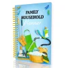 Blue A5 Family Household Planner with Cleaning Supplies Illustration