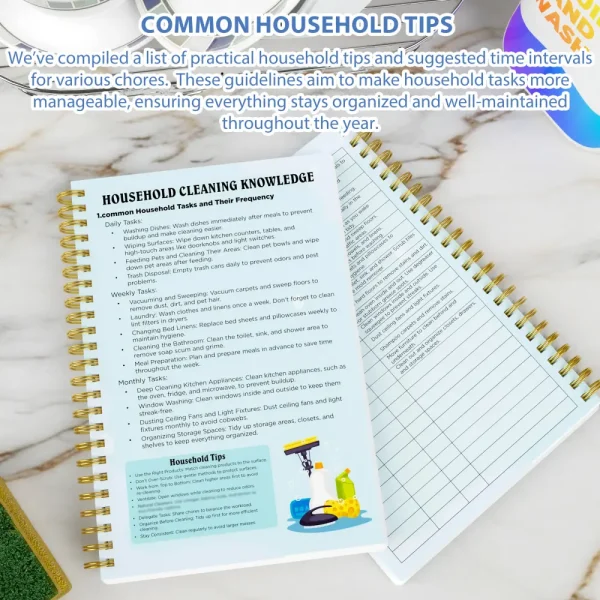 Weekly Chore Chart and Cleaning Schedule Layout