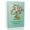 Mint Green A5 Floral Grief Workbook with Silver Binding
