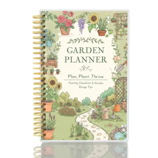 A5 Garden Planner with Waterproof Floral Plastic Cover