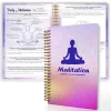 Purple A5 Meditation Journal with Yoga Lotus Silhouette