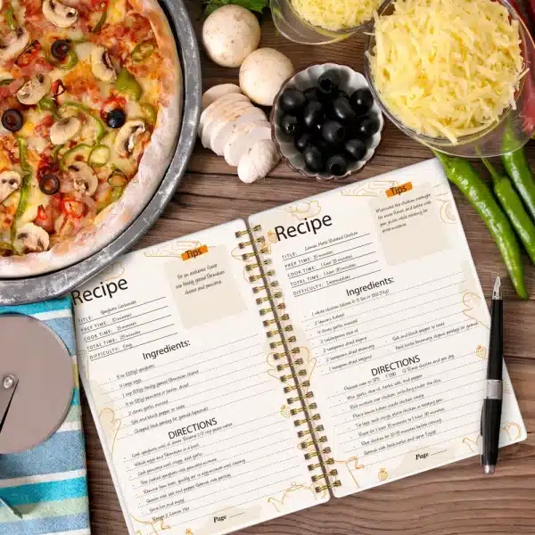 Empty Recipe Template with Ingredients and Directions
