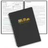 Black A5 Reading Journal with Gold Foil Book Icon