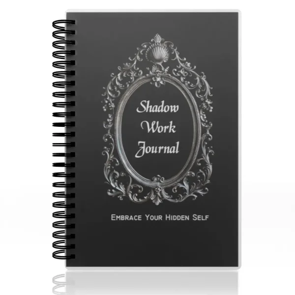 Black A5 Shadow Work Journal with Gothic Baroque Frame