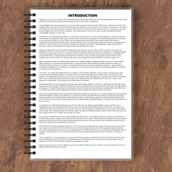 Table of Contents for Shadow Work Exercises