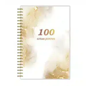 Spanish Couples Journal 100 Citas Juntos Gold Cover