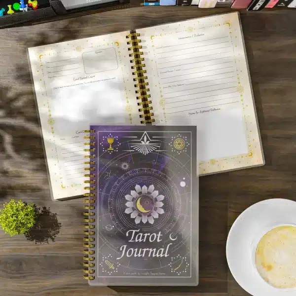 Tarot Reading Log Page Layout with Moon Phases