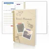 Beige A5 Travel Planner with Vintage Camera Design