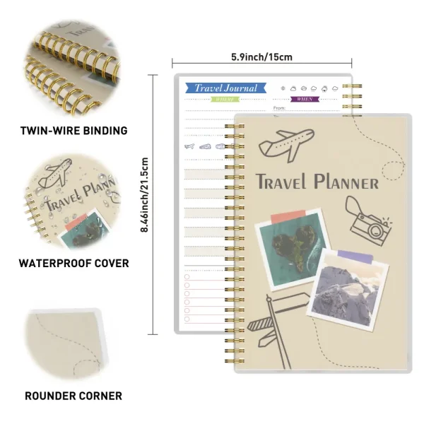 Dotted Grid Page for Travel Scrapbooking and Photos