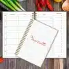 A5 Weekly Meal Planner with Grocery List Layout