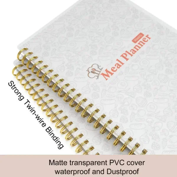 Waterproof Plastic Cover Meal Prep Notebook