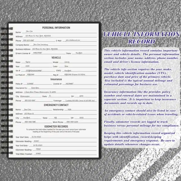 Mileage Tracker Log for Tax Deductions