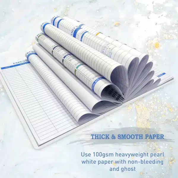 Inside layout of A5 flower budget notebook