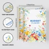 Aesthetic floral budget planner cover with watercolor flowers