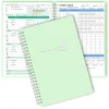 Green A5 Wellness Planner and Fitness Tracker Notebook