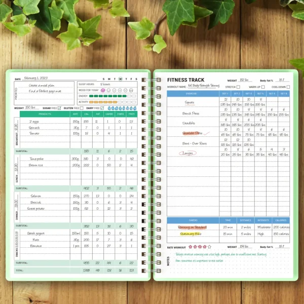 Workout Log Grid for Strength Training Sets and Reps