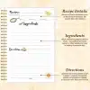Recipe Journal Page Layout for Writing Ingredients