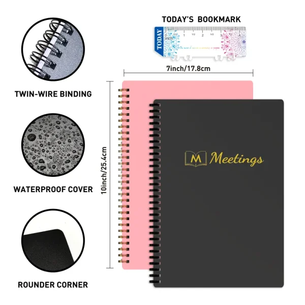 B5 Meeting Notebook WIth Color Interior Pages