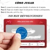 A hand scratching a date idea card with the "His Turn" decision coin, demonstrating how the game works.