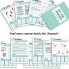 An overview of various guided activity pages from the 30-Day Self-Care Journal.