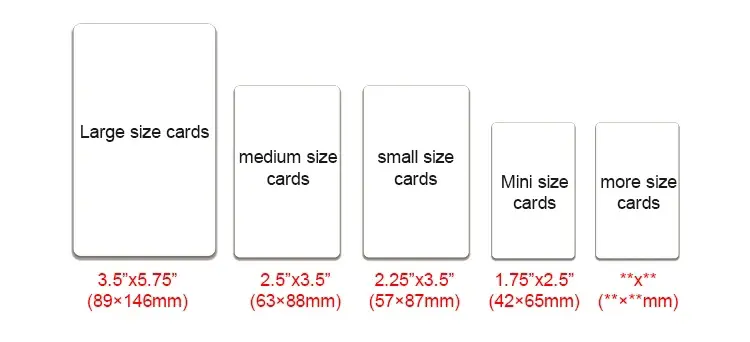 Standard & Custom Card Sizes​
