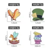 Alice in Wonderland Whimsical Enamel Pin Set