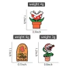 Creative Carnivorous Plant Enamel Lapel Pin Set