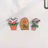 Creative Carnivorous Plant Enamel Lapel Pin Set