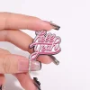 Funny Pink Sarcastic Motivational Enamel Pin Set