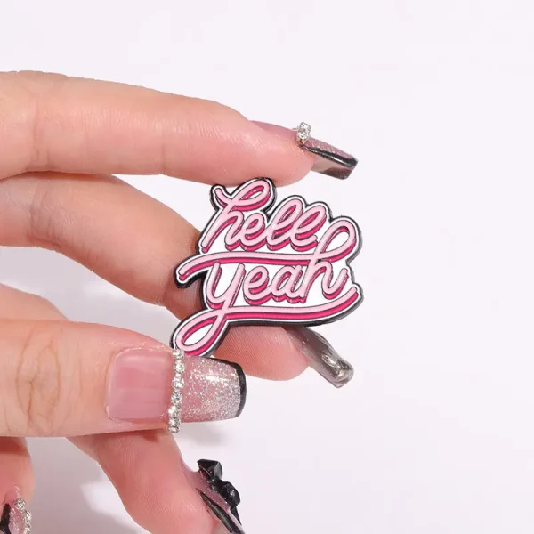 Funny Pink Sarcastic Motivational Enamel Pin Set