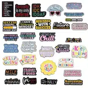 Funny Sarcastic Enamel Pins Set - Quote Lapel Pin Collection (1)
