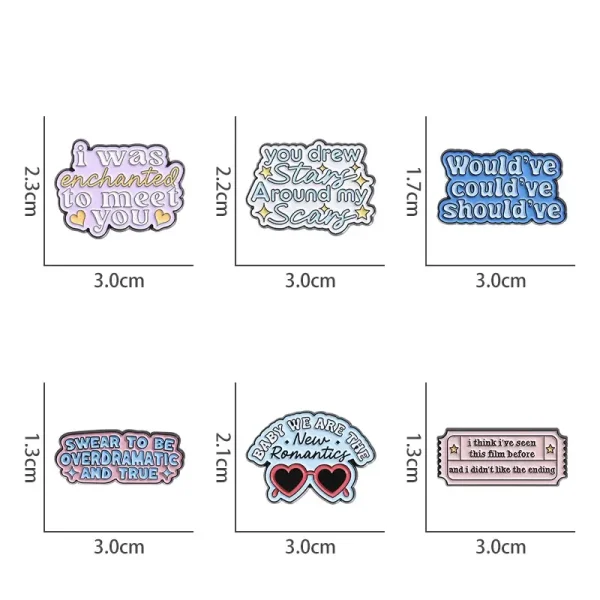 Funny Sarcastic Enamel Pins Set - Quote Lapel Pin Collection
