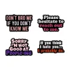 Funny Sarcastic Quote Enamel Pin Set for Introverts
