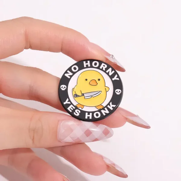 Funny Yellow Duck Enamel Pin Set