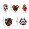 Gothic Horror Skull Enamel Pins Collection