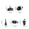 Minimalist Liquid Black Cat Tableware Enamel Pin