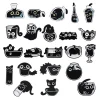 Minimalist Liquid Black Cat Tableware Enamel Pin Set