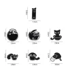 Minimalist Liquid Black Cat Tableware Enamel Pin