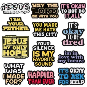 Motivational Quote Enamel Lapel Pin Badge Collection